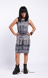 Ribbed Dress Charcoal Night (Gray Black)