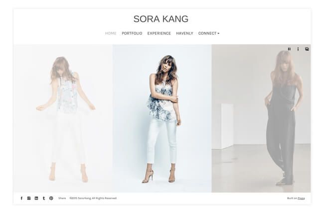 Model-Portfolio-Website von Sora Kang