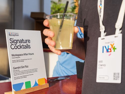 Celebration and mingling at the Google Workspaces & Imagine AI Live Conference after party — event photography by David Andrade, Las Vegas