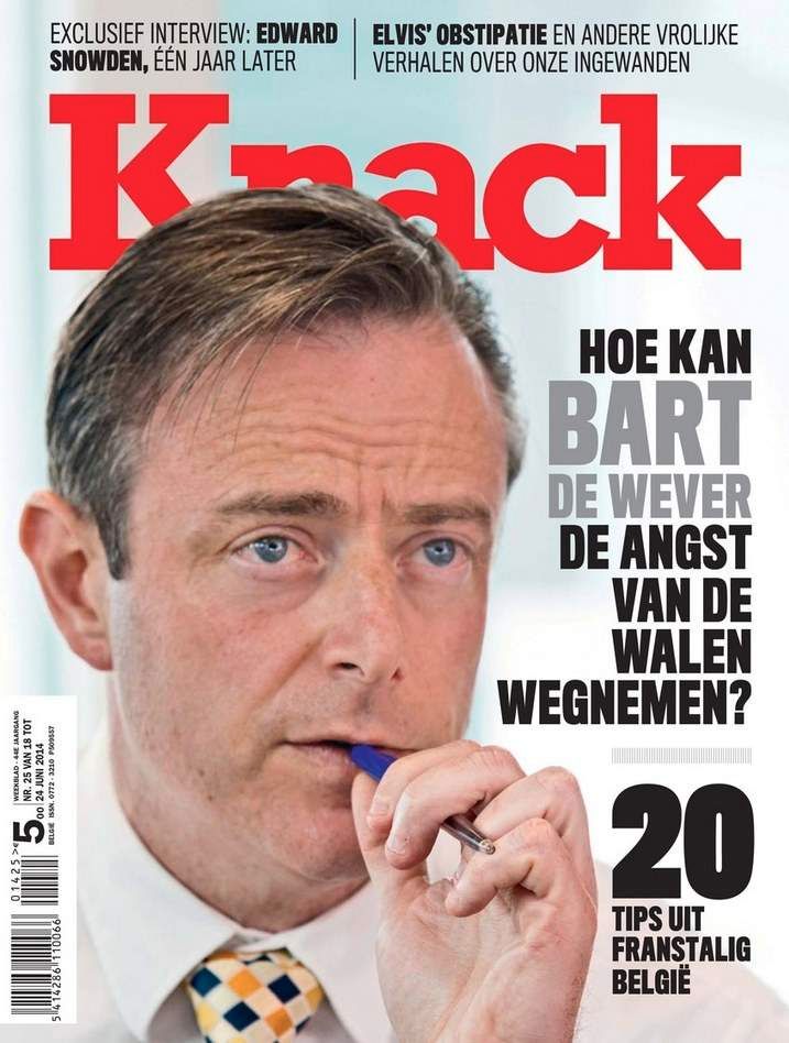 Bart De Wever of N-VA on the cover of KNACK