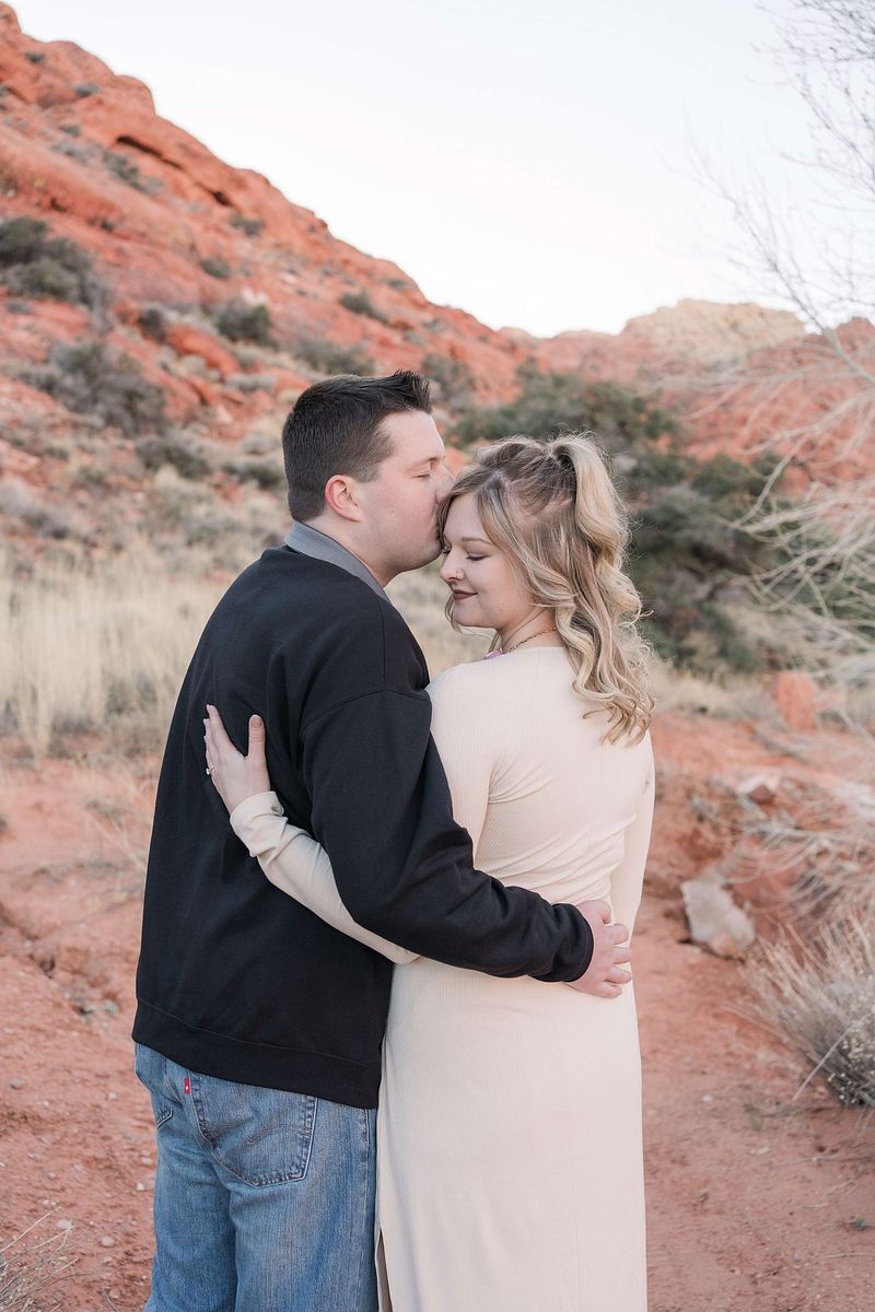 Grace and Tyler's Engagement Photoshoot at Red Rock Canyon, Las Vegas Nevada