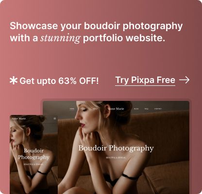 63 % de réduction sur Pixpa portfolio de photographie boudoir