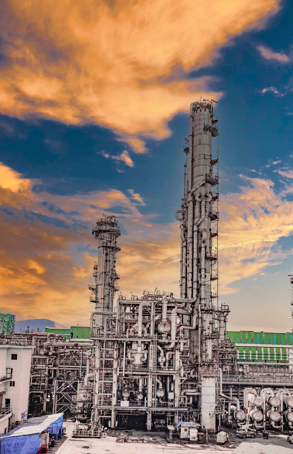 Top view of Jindal plant with beautiful sky