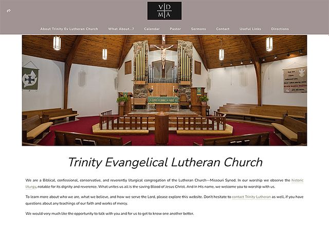Exemples de sites Web de portfolio de l'Église évangélique luthérienne Trinity