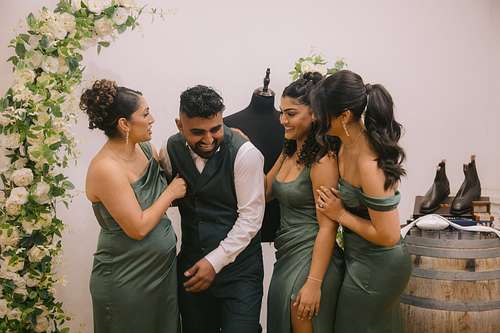 Groom Getting Ready