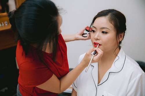 Bride Getting Ready