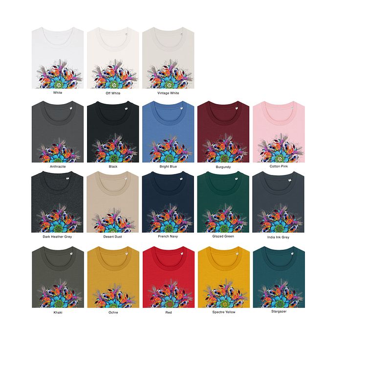 Beautiful Birds Mandala Organic Cotton T-Shirt