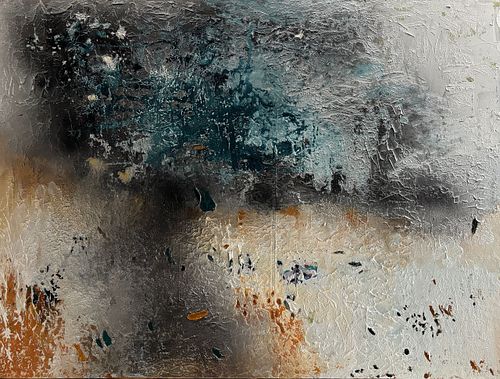 bold black and white abstract wall art in rich textures with gold accents for luxury homes