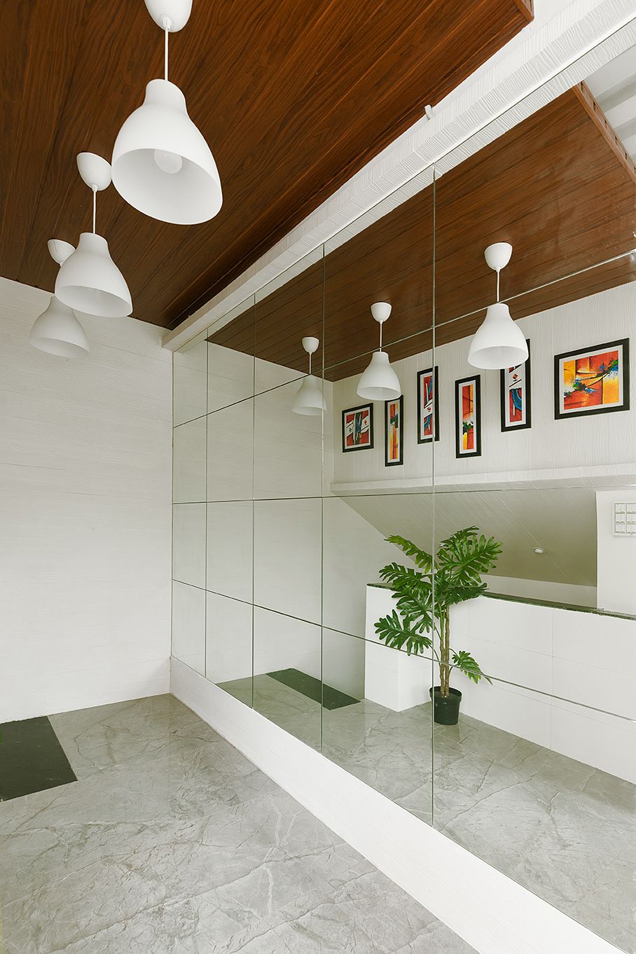 Corridor interior design photography of an apartment in Navi Mumbai