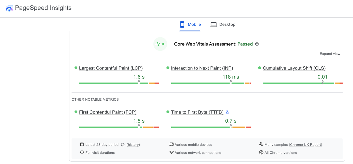 PageSpeed Insights