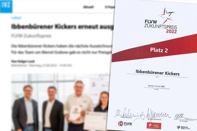 FLVW-Zukunftspreis: Ibbenbürener Kickers erneut ausgezeichnet