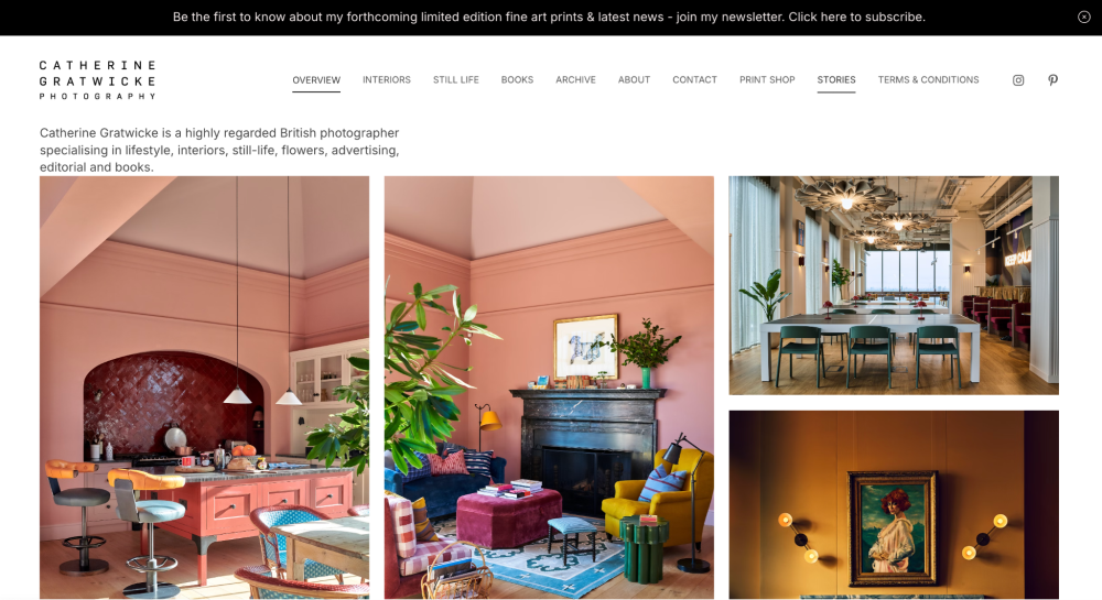 Catherine Gratwicke Portfolio website