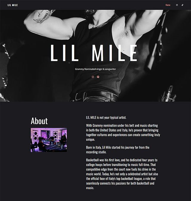 Lil Mile Portfolio Website Examples