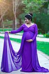 DP007 - Purple Maternity Gown