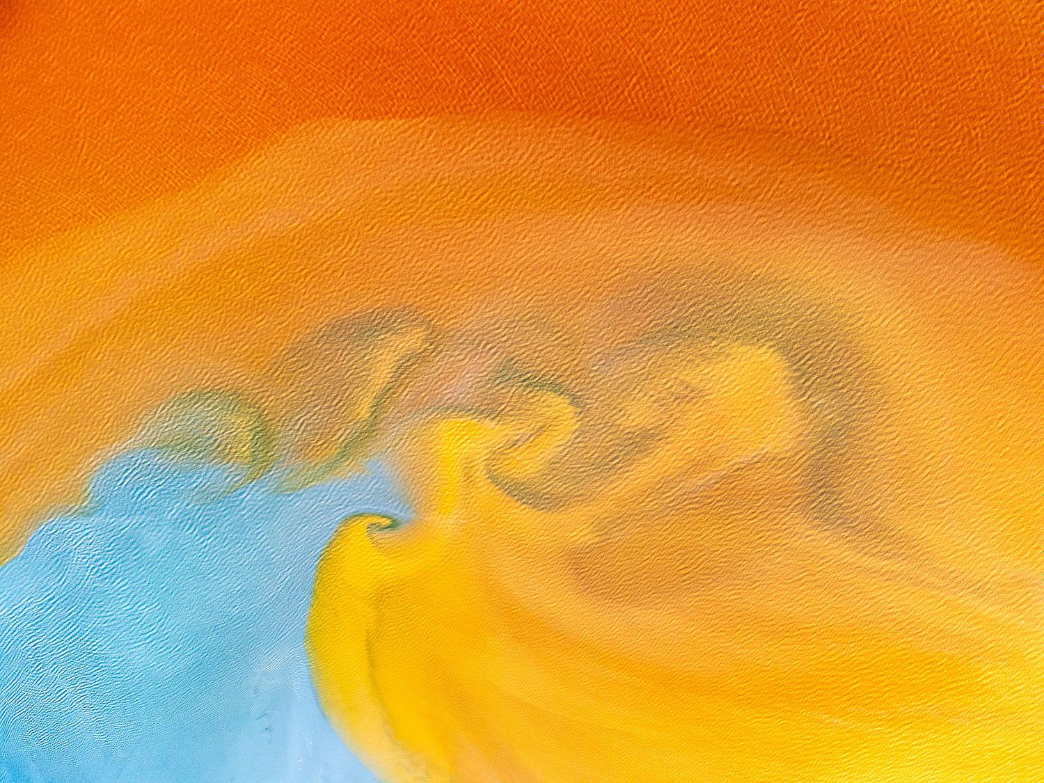 Blaue Welle trifft auf Orange