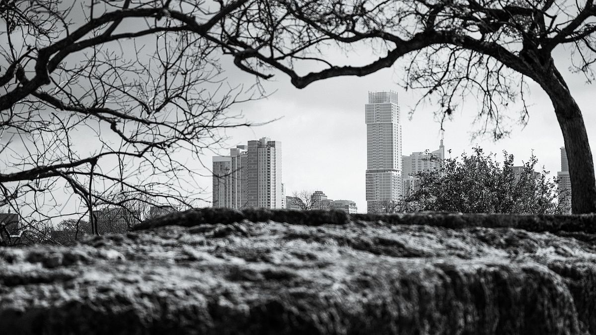Downtown Austin from Rock Island
