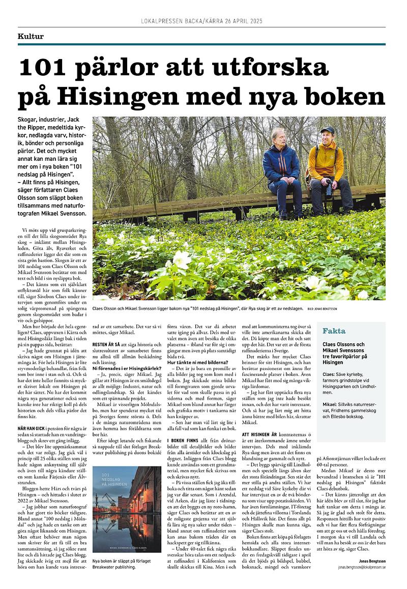 101 p&auml;rlor att utforska p&aring; Hisingen med nya boken