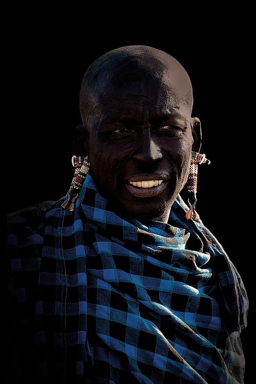 Portrait d'un homme massaï du Kenya