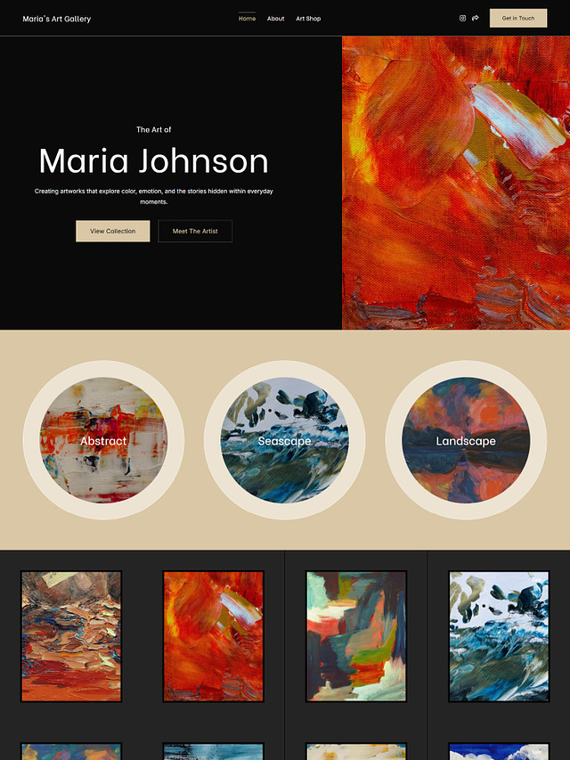 Hue - Pixpa Art & Illustration Website Template