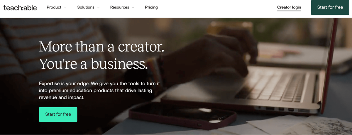 Домашняя страница Teachable