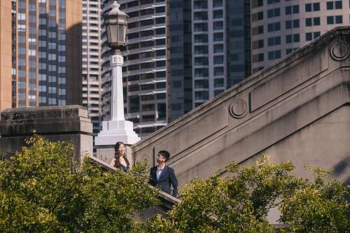 Engagement photo at Harbour Bridge