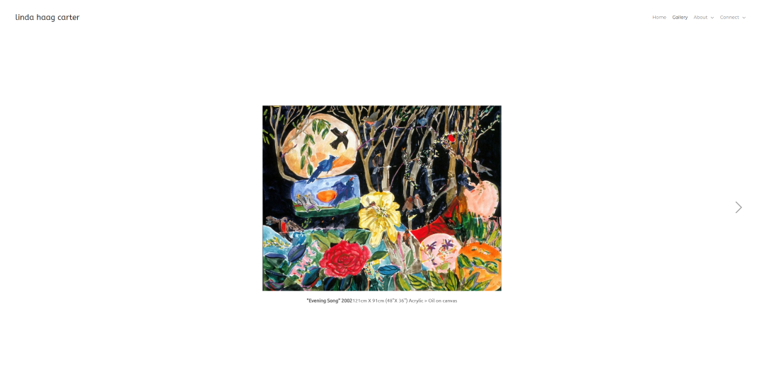 Portafolio de la artista Linda Haag, residente en Houston