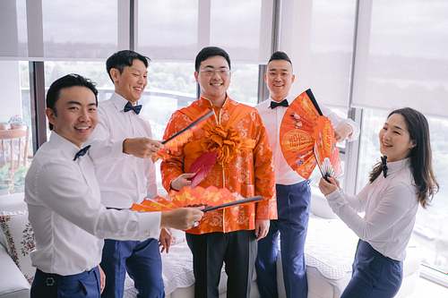 Groom Getting Ready