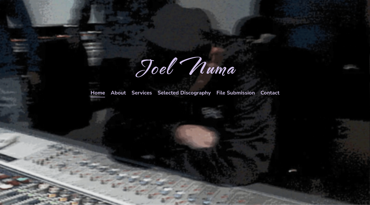 De muzikantenwebsite van Joel Numa