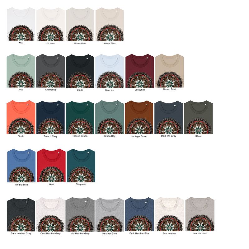 Mushroom Mandala Organic Cotton T-shirt