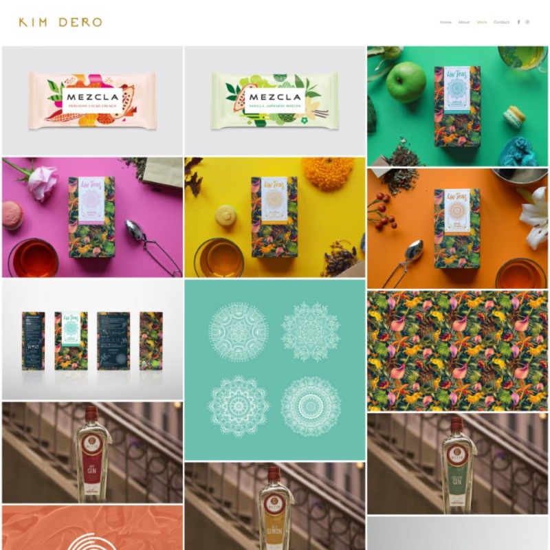 design de site de fotografia de produto minimalista