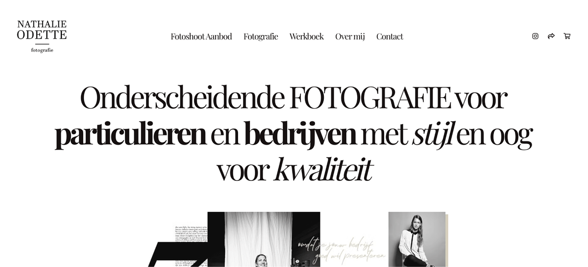 Site do portfólio de Nathalie Odette