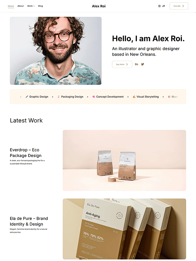 Porto - Pixpa Personal & CV Website Template