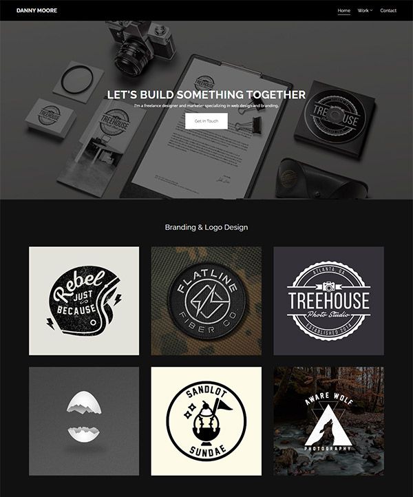 Danny Moore Portfolio Website Examples