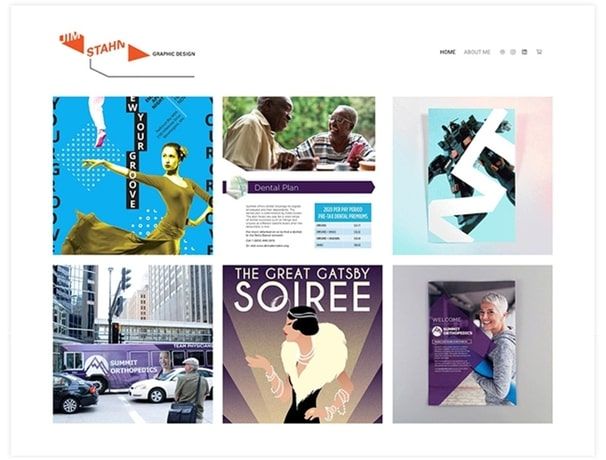 Jim Stahn - Sito web del portfolio di progetti grafici