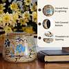 Carved Paw & Lightning Strikes Wooden Urn for Pet Ashes