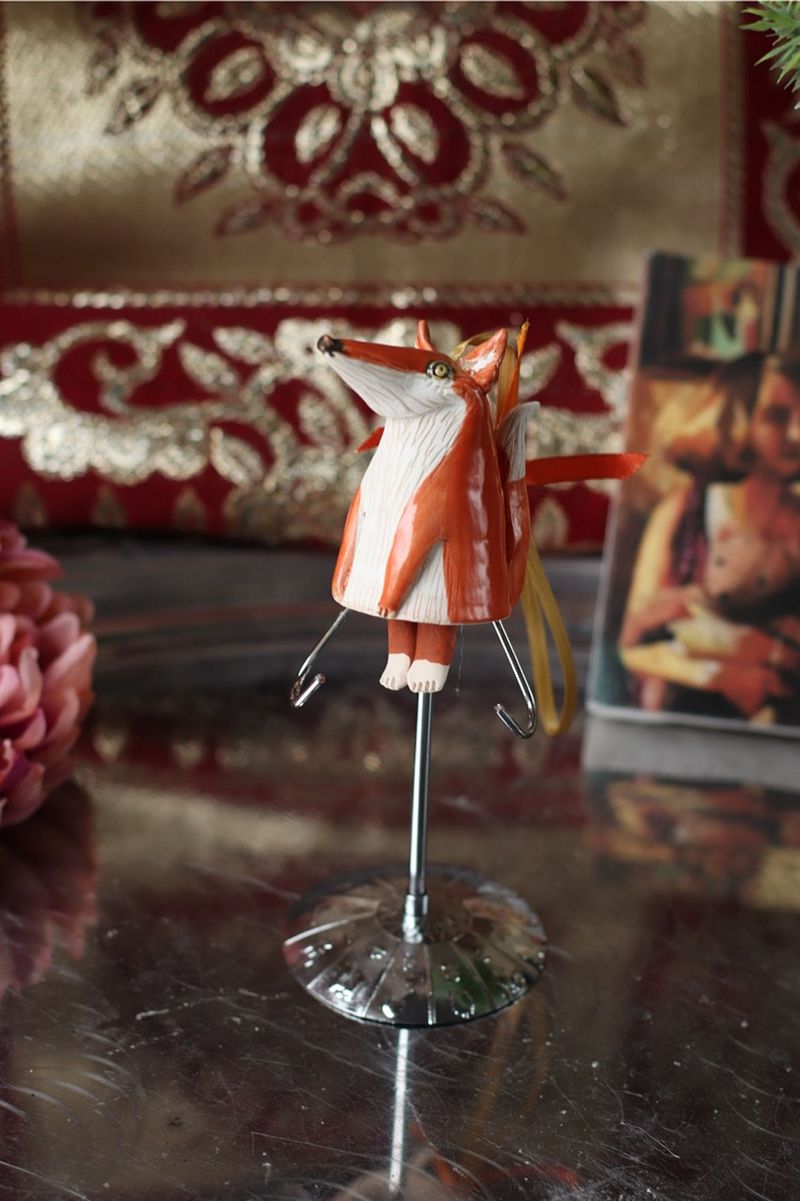 Little fox, ceramic mini sculpture