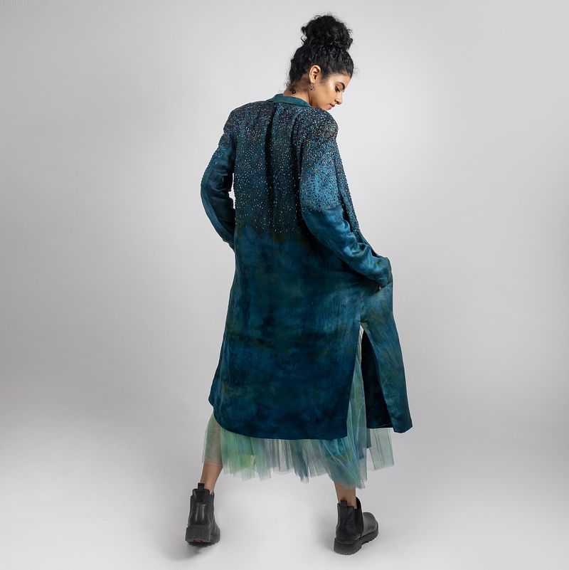 Metallic Wings Embroidered Blazer