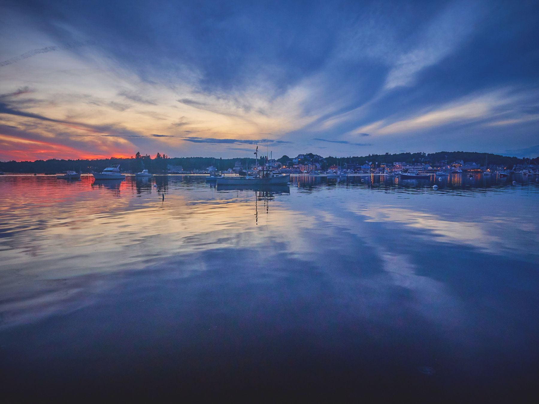 Sunset on Booth Bay Harbor - Maine