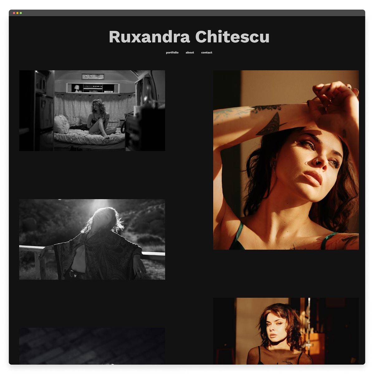 Portfolio en ligne de Ruxandra