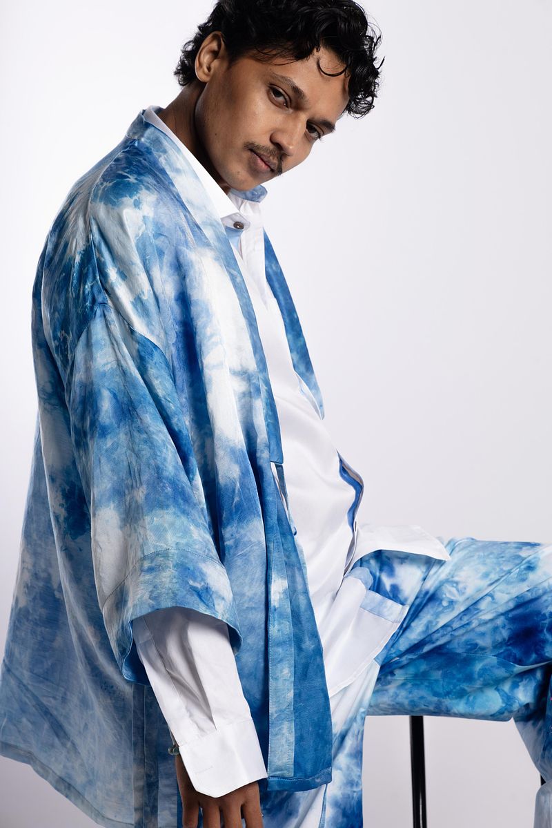 Unisex Kimono Jacket Summer Sky (Blue)