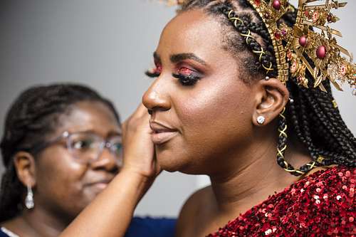 Bride Getting Ready