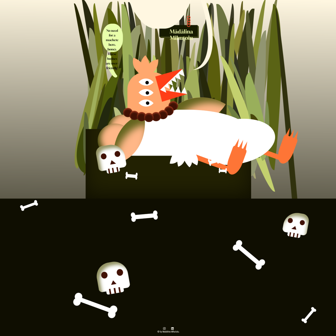 Captura de tela do portfólio de arte de Madalina Mihutoiu