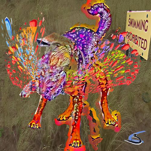 dog shaking off water