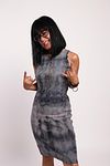 Ribbed Dress Charcoal Night (Gray Black)