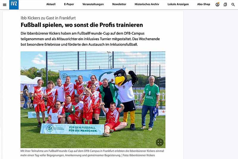 Spielen auf dem DFB-Campus: Ibbenb&uuml;rener Kickers erleben besonderes Inklusionswochenende in Frankfurt