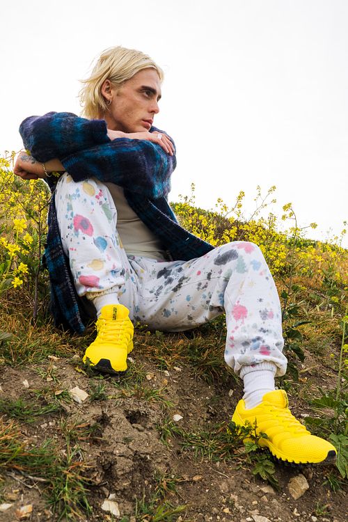 K-Swiss sneaker photo with urban Los Angeles backdrop — captured by David Andrade
