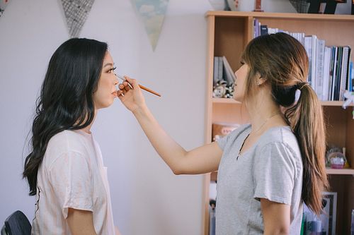 Bride Getting Ready