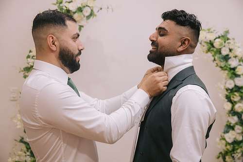 Groom Getting Ready
