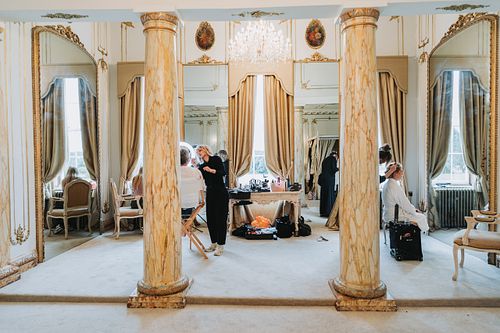 Bride getting ready room