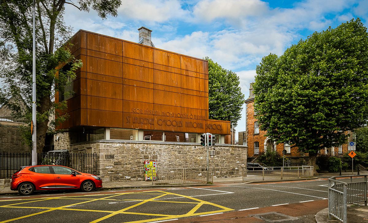 St. Laurence O'Toole's School: Corten Steel Extension on Dublin
